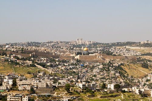 Zicht op het oude Jeruzalem