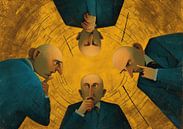 Surrealism Men | Whisper Golden Secrets by ARTEO Paintings thumbnail