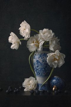 Witte tulpen van Carolien van Schie