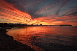 Sunset on Elba with a view of the sea & by boat by Leo Schindzielorz