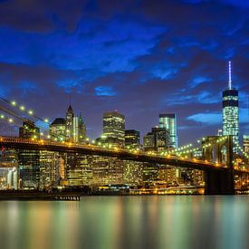 Brooklyn bridge in New York van Roy Poots