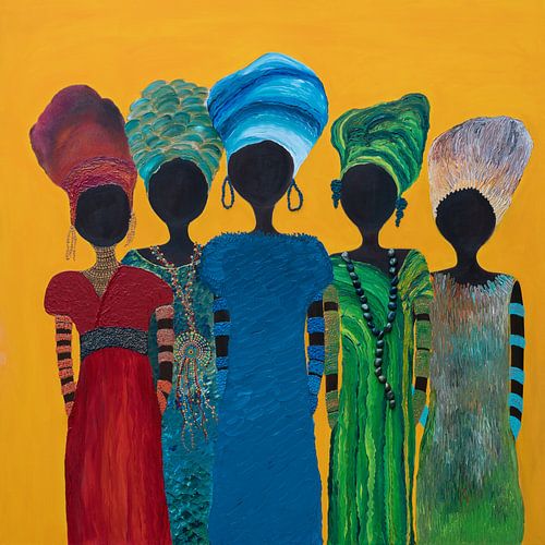 Afrikanisches Kunstwerk Zaya von Madelène van der Linden