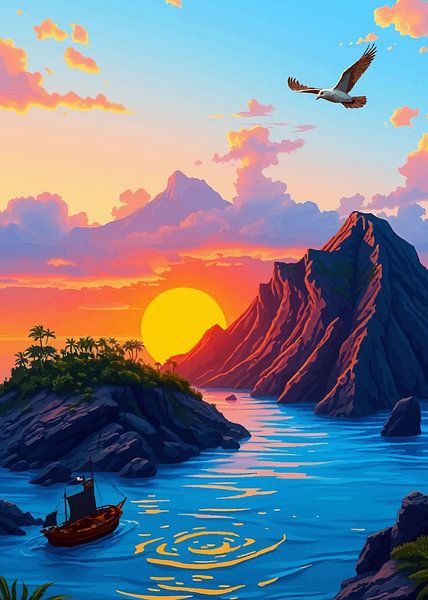 Galápagos Islands Sunset by MIROKKU
