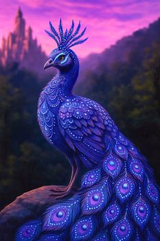 Saffierpluim in Schemerlicht