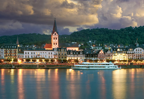 the well-known wine-growing town of Boppard on the Rhine, Upper Middle Rhine Valley, Germany