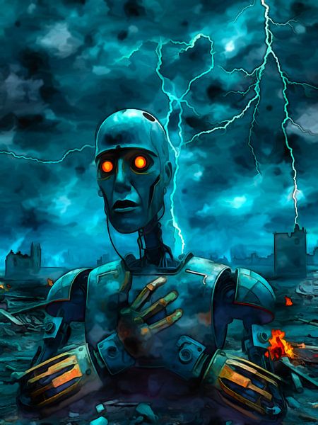 Het einde van de mensheid - Een visie op de uiteindelijke triomf van AI van The Art of Mark Fischer