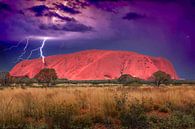 Uluṟu ou Ayers Rock, Uluṟu - Parc national de Kata Tjuṯa, Territoire du Nord, Australie, 15 janvier  par Henk van den Brink Aperçu