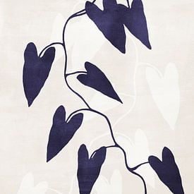 Abstract Botanisch nr. 8 Indigo van Adriano Oliveira