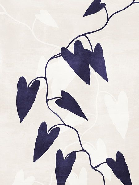 Abstract Botanical no. 8 Indigo by Adriano Oliveira