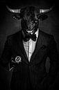 Cop in suit with Bitcoin coin by Poster Art Shop thumbnail