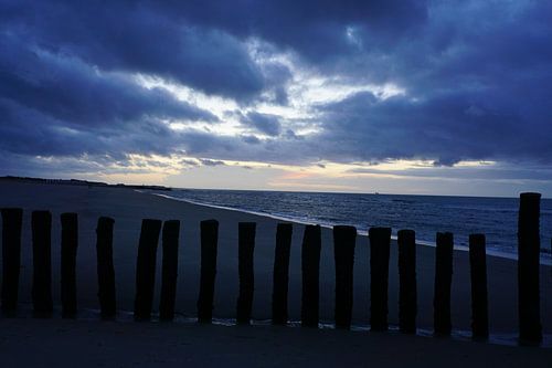 Winter evening falls