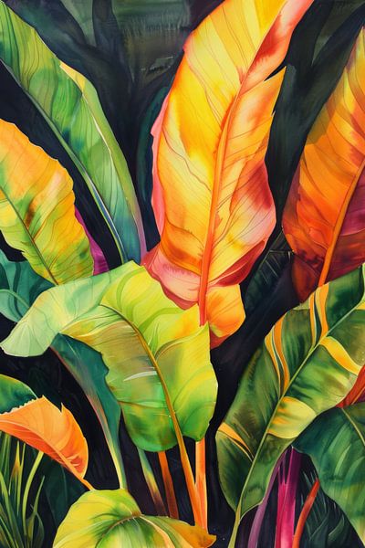 Tropical play of colours in the leaves by Poster Art Shop