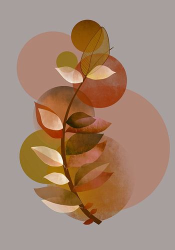 Bohemian drawing branch with gold shades