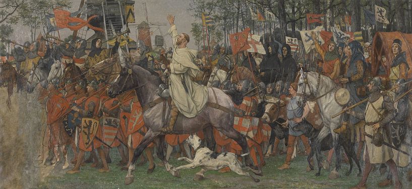 Die Brügger kehren siegreich aus der Schlacht an den Goldenen Sporen zurück, Albrecht De Vriendt, 18 von Atelier Liesjes