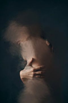 abstract portrait nude by Carla Van Iersel