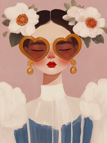 Super cute and adorable portrait "Hearts"