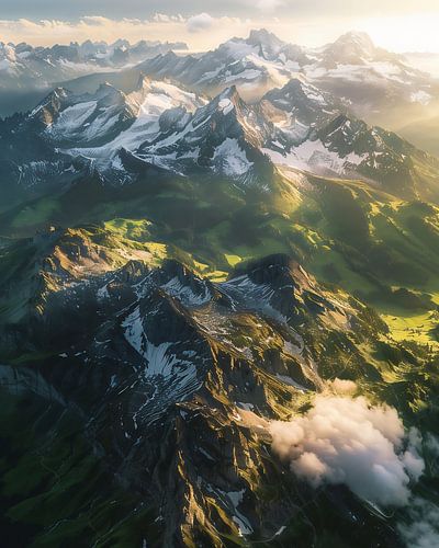 Top in de magie van het ochtendlicht