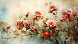 Vintage rose bush by Heike Hultsch
