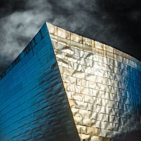 Guggenheim Bilbao dunkel mit Spiegelung von Erwin Blekkenhorst