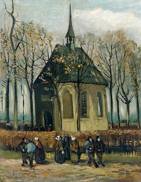 Congregation Leaving the Reformed Church in Nuenen, Vincent van Gogh