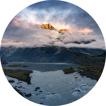 Mueller Lake (Zuid-Eiland, Nieuw-Zeeland) van Niko Kersting