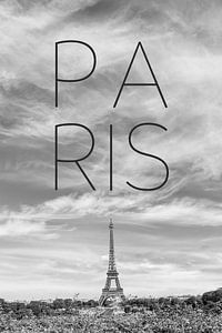 PARIS Eiffelturm | Text & Skyline