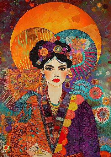 Portrait Latina Earrings Colourful Face Jewellery