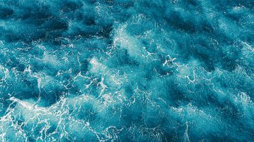 Wellen im Meer, Panorama des Meeres aus der Luft von Roger VDB