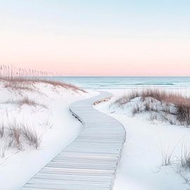 Chemin de la plage vers la mer sur Poster Art Shop