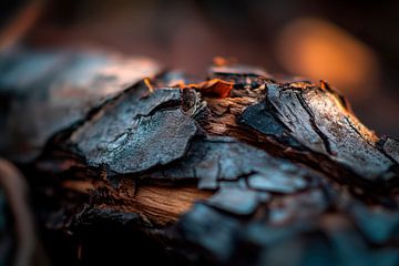Burnt wood - close-up by Poster Art Shop