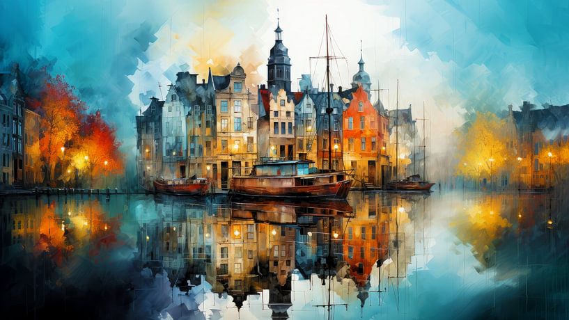 Amsterdam Painting by Preet Lambon