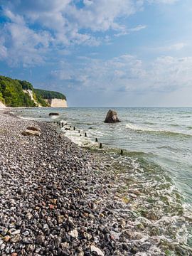 Chalk cliffs on the coast of the Baltic Sea on the island of Rügen