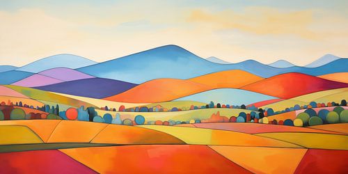 Abstract heuvel landschap #16