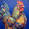 Kleurrijke kip van Jutta Maria Pusl
