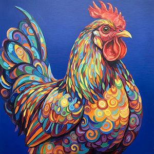Poulet coloré