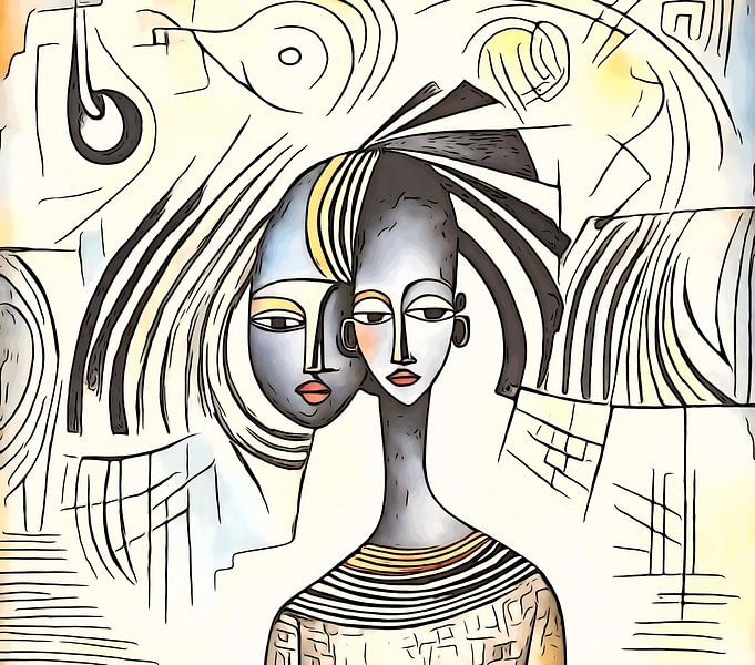 Onderweg in Afrika, motief 2 van zam art