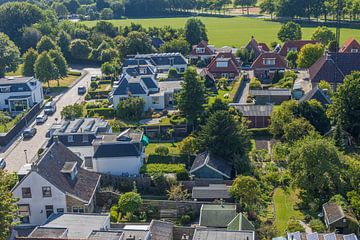 Sexbierum en omgeving vanaf de toren van de Sixtuskerk