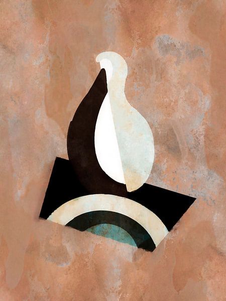 1950s geometry still life in copper by Mad Dog Art