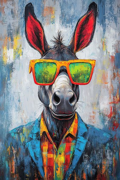 Cheval avec lunettes de soleil par OMG Art