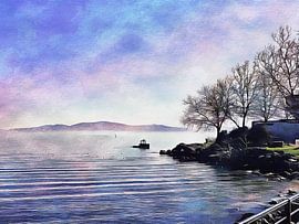 View Across Lago Trasimeno by Dorothy Berry-Lound