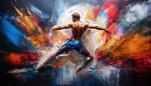 Dansen met kunstmatige kleuren