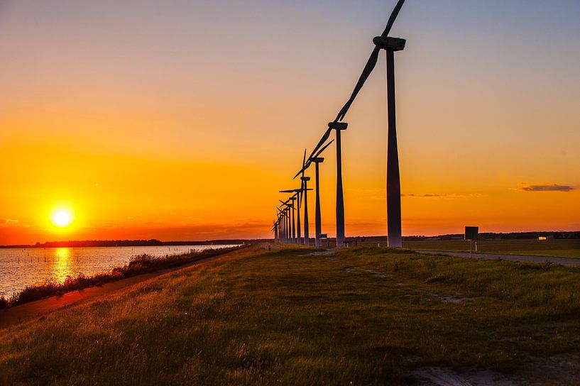 Windmills in the Sunset von Brian Morgan