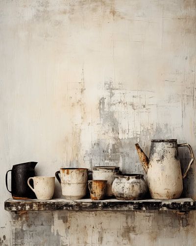 Still life in Japandi and wabi-sabi style. by Carla Van Iersel
