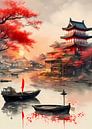 rode boom en japans dorp van jauhari picture graphic thumbnail