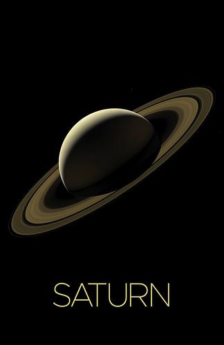 STK205500S-Zonnestelselposter van Saturnus.