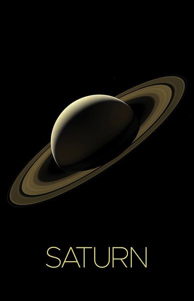 STK205500S-Solar system poster of Saturn. by Stocktrek Images