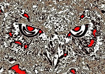 Owl's face #1 van Leopold Brix