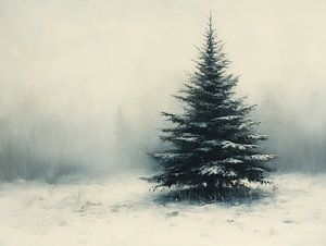 Weihnachtsbaum | Weihnachtsbaum in weißem Schnee