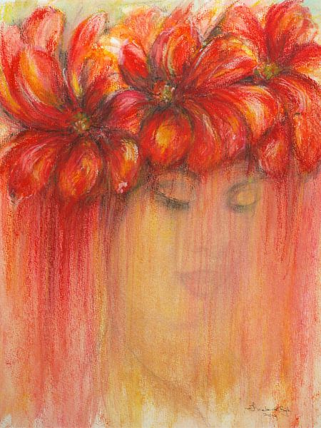 Caribbean flower girl. by Ineke de Rijk
