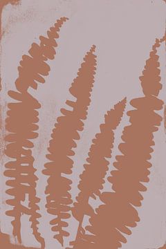 Pastel Botanicals. Plant in brown and pink no. 11 by Dina Dankers